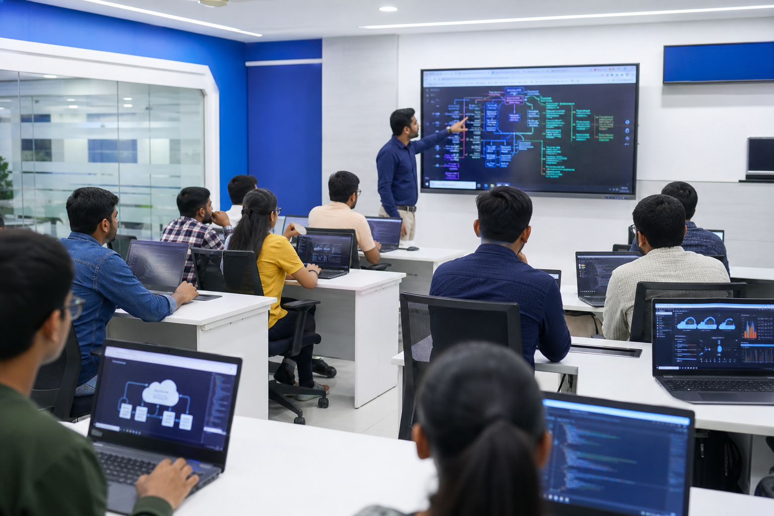 Asmorix learners in hands-on industry-ready technical training session