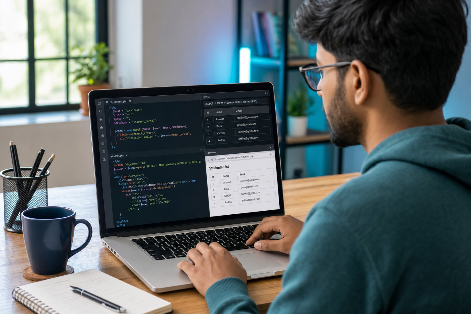 PHP Full Stack developer building web apps with PHP, MySQL and front-end tools