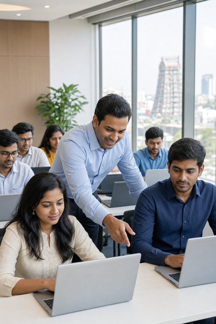 Asmorix corporate training session with teams learning together