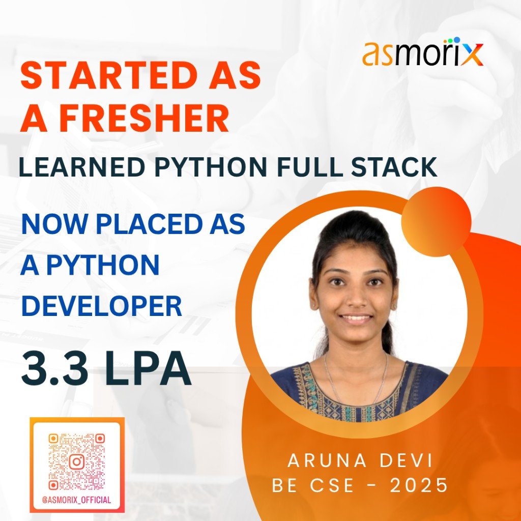 Aruna Devi — Python Developer, 3.3 LPA after Python Full Stack