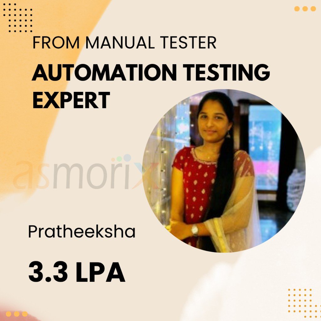 Pratheeksha — Automation Testing Expert, 3.3 LPA